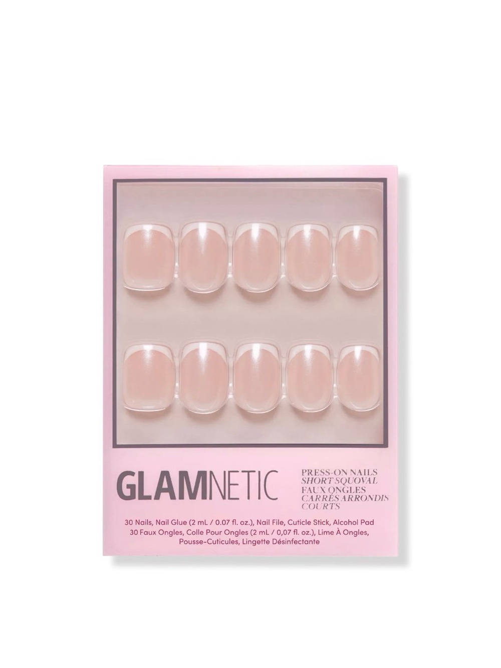 Glamnetic Nude Press-On Nails - Short Squoval